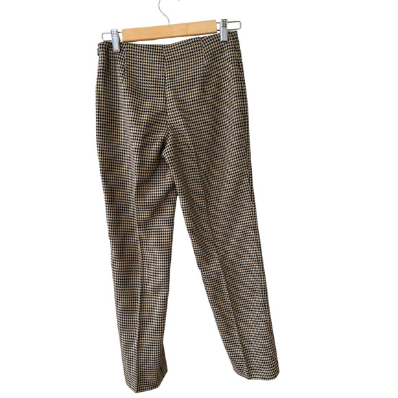 Talbots black and tan houndstooth pants 2 - Picture 3 of 7